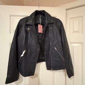 Quince Black Leather Jacket